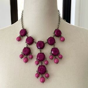 Purple/Magenta Bubble-Style Statement Necklace